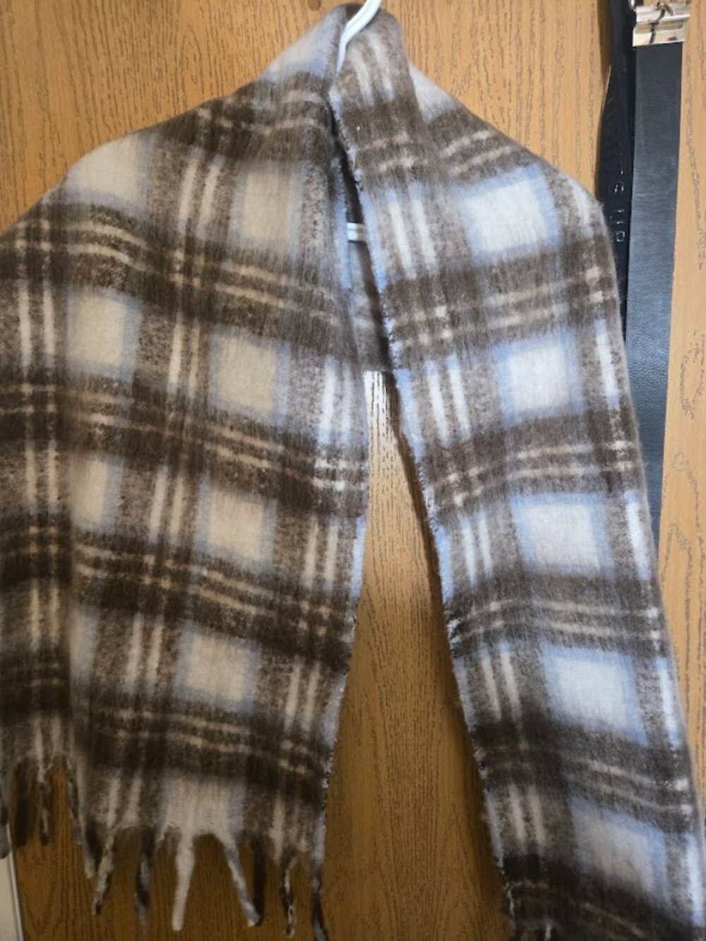 Brown plaid scarf from Loft